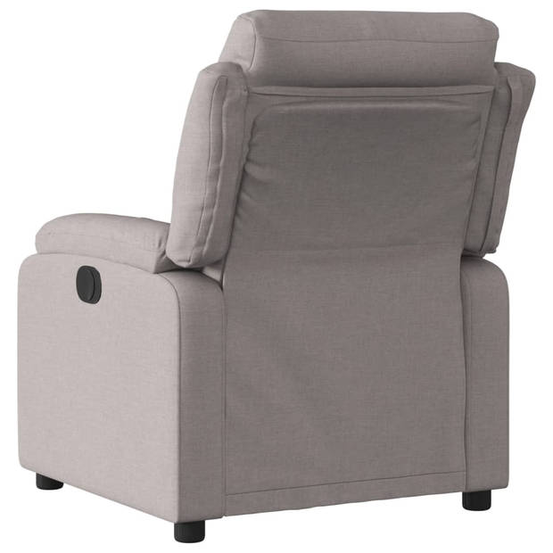 vidaXL Fauteuil verstelbaar stof taupe