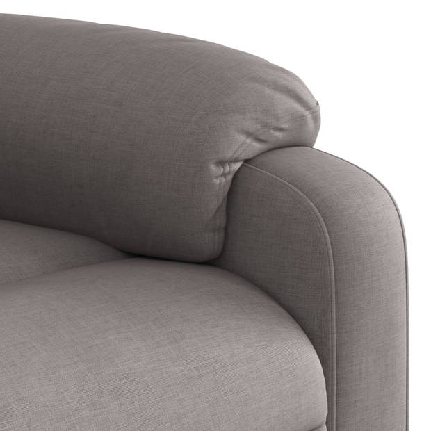 vidaXL Fauteuil verstelbaar stof taupe