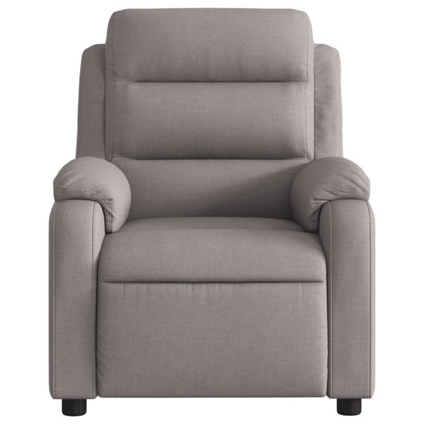 vidaXL Fauteuil verstelbaar stof taupe