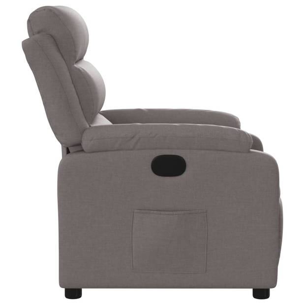 vidaXL Fauteuil verstelbaar stof taupe