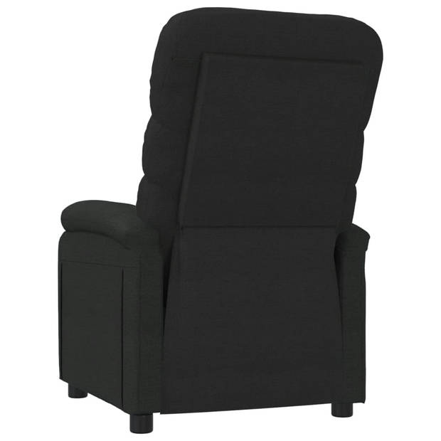 vidaXL Fauteuil verstelbaar stof zwart