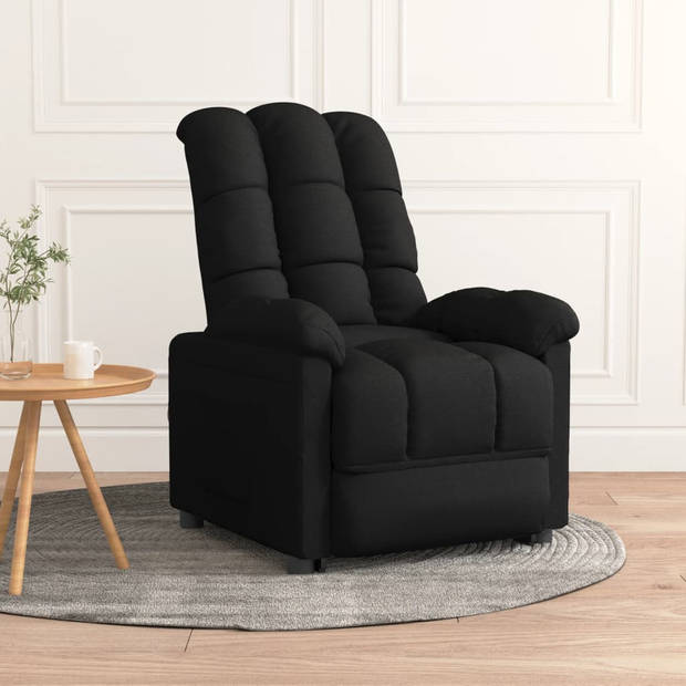 vidaXL Fauteuil verstelbaar stof zwart