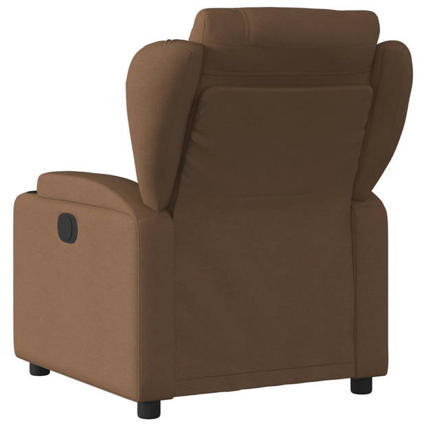 vidaXL Fauteuil verstelbaar stof bruin