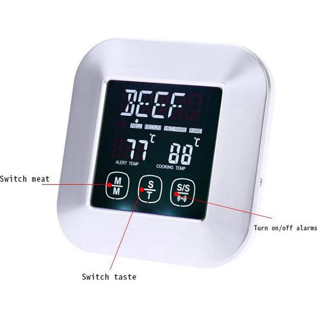 Digitale vlees - barbecue thermometer met sonde