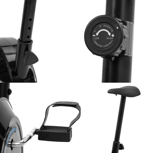 Rebel Active Hometrainer Fiets - Magnetische Hometrainer Cardio - Hartslagsensor - Fitnessapparaat