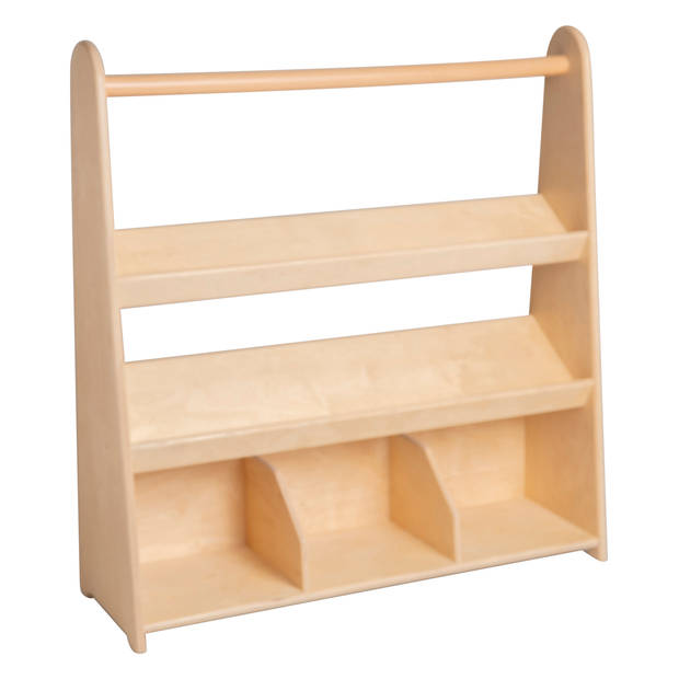 Van Dijk Toys houten kinder boekenkast / boekenrek met 3 schappen (Kinderopvang kwaliteit)