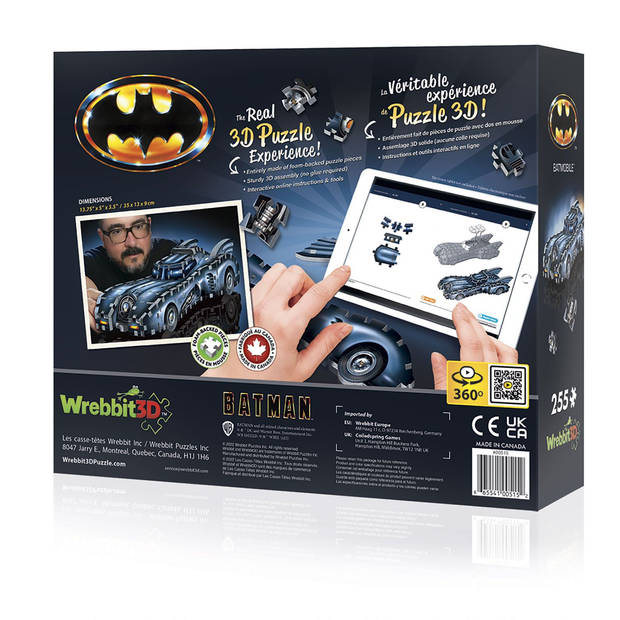 Wrebbit Wrebbit 3D puzzel - Batmobile (255)