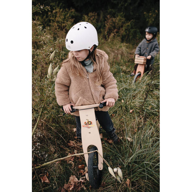 Kinderfeets kinderhelm voor op de fiets / fietshelm voor kinderen - mat wit