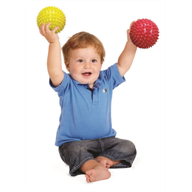 Edushape Sensorische Baby Ballen Klein assorti rood/blauw/geel/groen - 10 cm