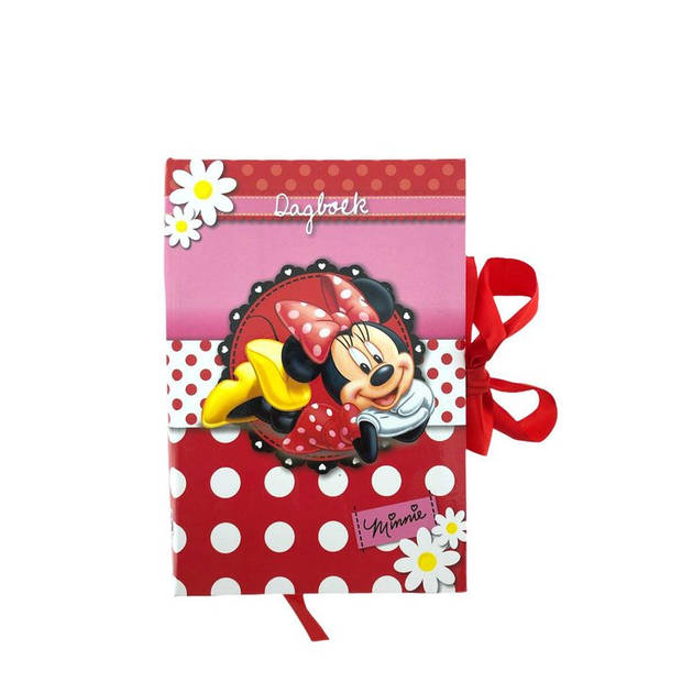 Minnie Mouse dagboek met sluitlint - 18 x 12 cm