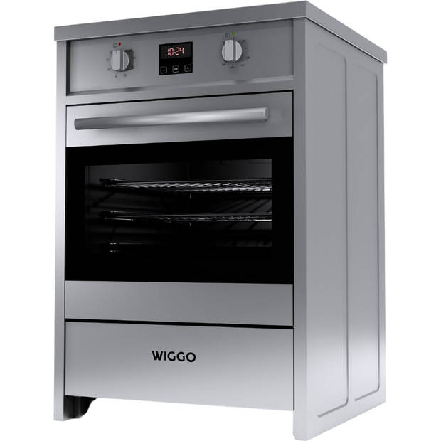 Wiggo WIO-E621A(XX) - Freestanding - Induction - Elektrische Oven - 60cm - Inox