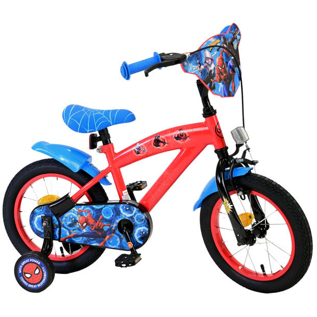 Marvel Spider-Man Kinderfiets - Jongens - 14 inch - Rood/Blauw