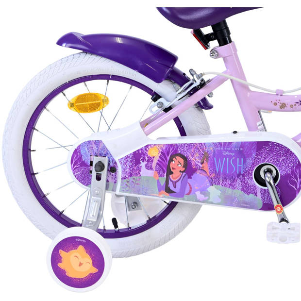 Disney Wish Kinderfiets - Meisjes - 16 inch - Paars - Twee handremmen