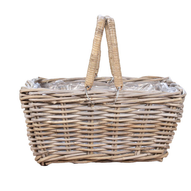 Het Mandenhuys - Picknickmand Naturel Rotan - 46x24x33cm - Laura