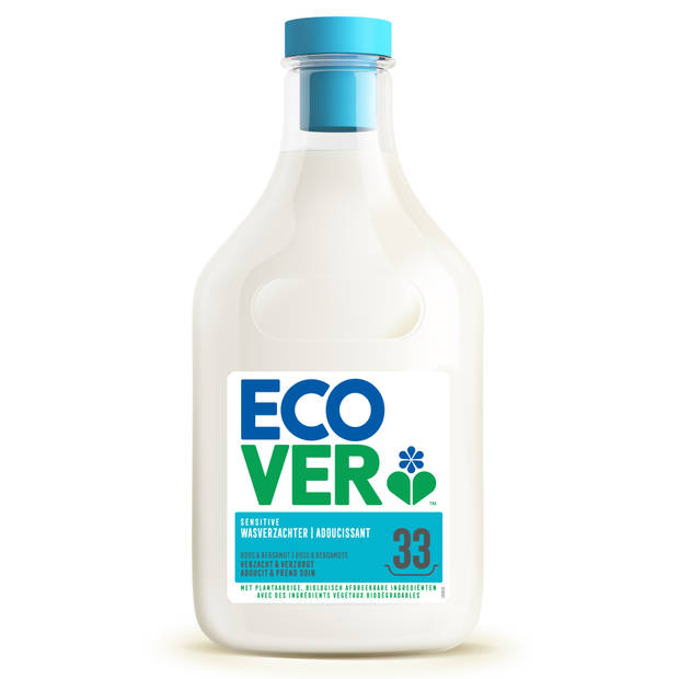 Ecover Wasverzachter Voordeelverpakking 6 x 1 L - 198 Wasbeurten Verzacht & Verzorgt