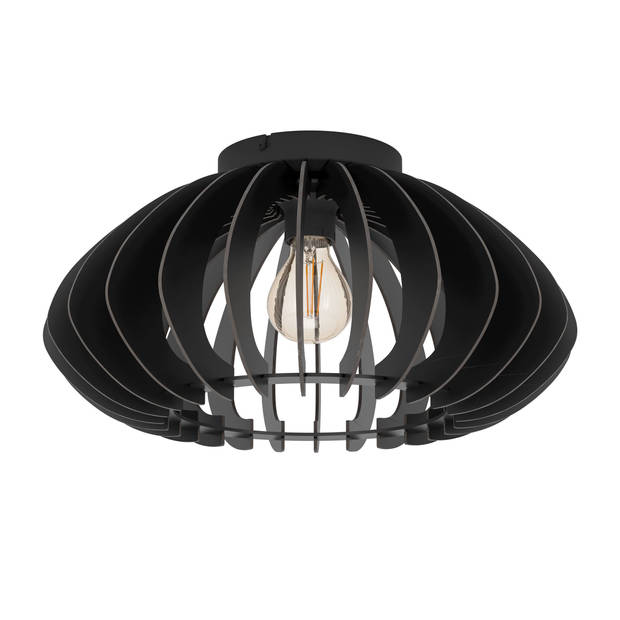 EGLO Cossano 3 plafondlamp - E27 - Ø45 cm - Hout - Zwart