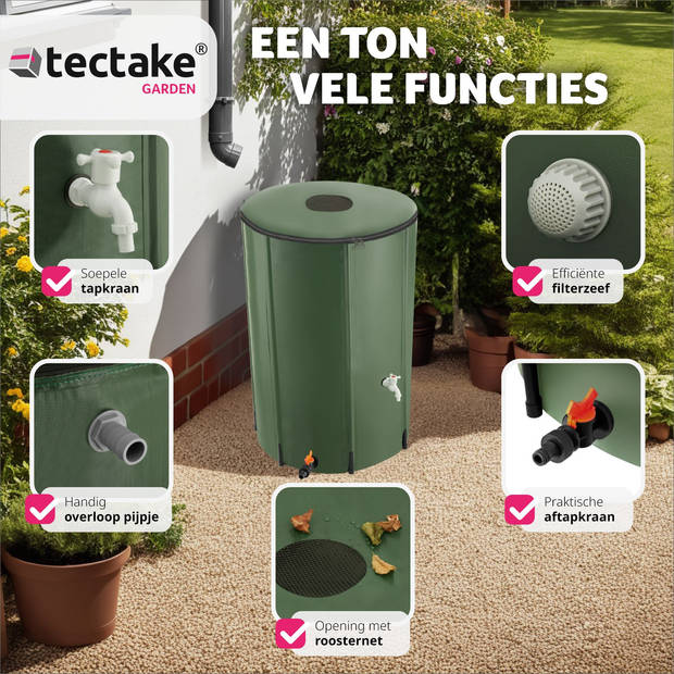 tectake® - Regenwatertank - Regenton - 380 L- 403509