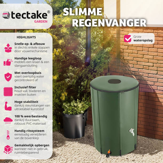 tectake® - Regenwatertank - Regenton - 380 L- 403509