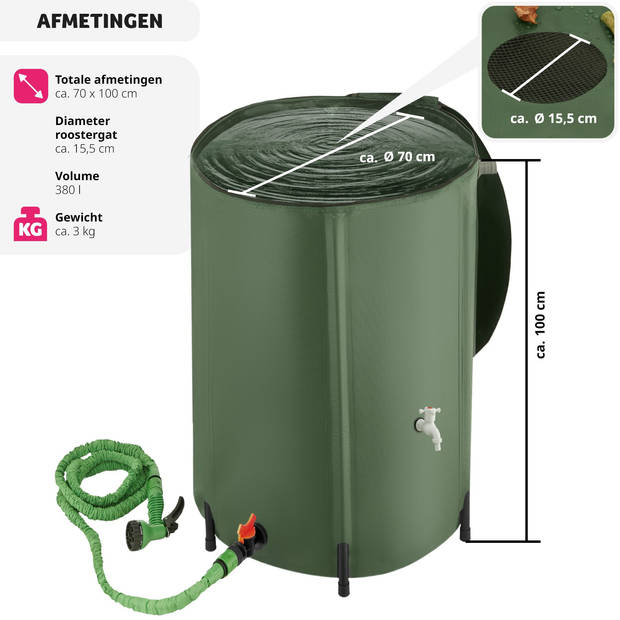 tectake® - Regenwatertank - Regenton - 380 L- 403509