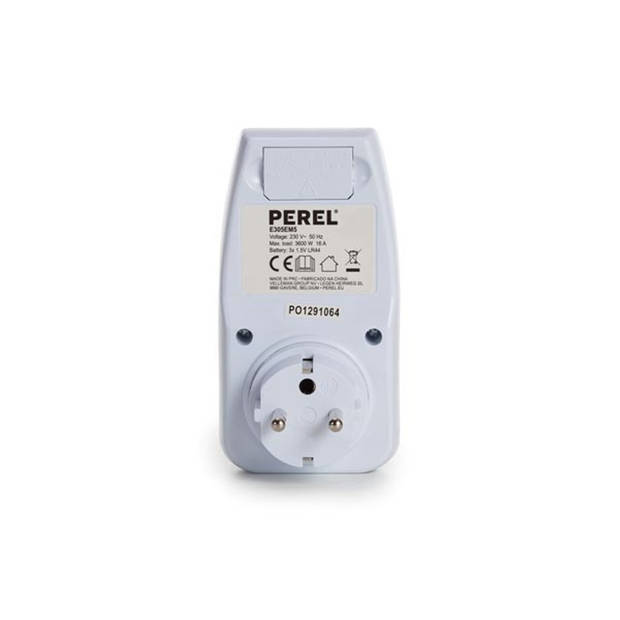 Perel Energiemeter Frans stopcontact 230 V 16 A wit