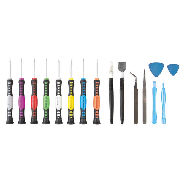 MULTIFONCTIONELE TOOLSET VOOR SMARTPHONE EN TABLET - 16 st.