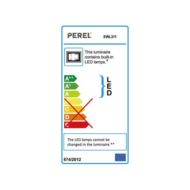 Perel Draagbare led-werklamp, 10 W, 4000 K, IP64