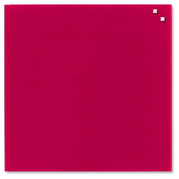 NAGA - Magnetisch Glasbord - Rood - 45 x 45 cm - Geschikt voor whiteboard markers