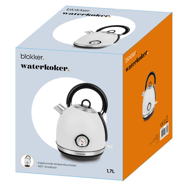 Blokker BL-10122 Waterkoker - 1,7 liter - Wit