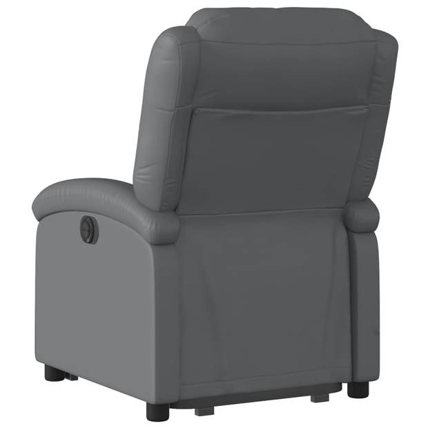 vidaXL Sta-op-stoel kunstleer grijs