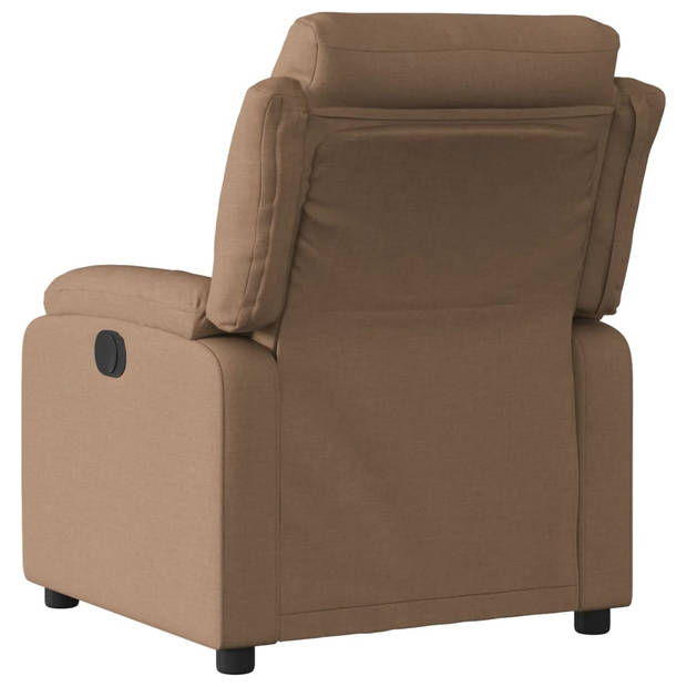 vidaXL Fauteuil verstelbaar stof bruin