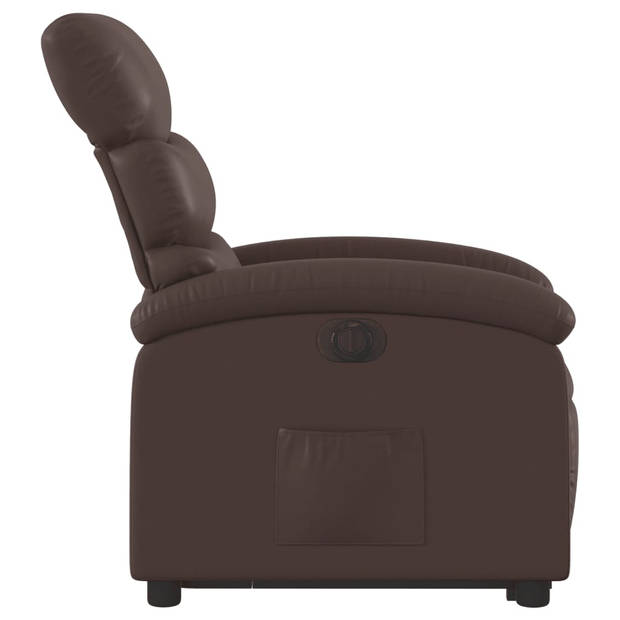 vidaXL Sta-op-stoel elektrisch kunstleer bruin