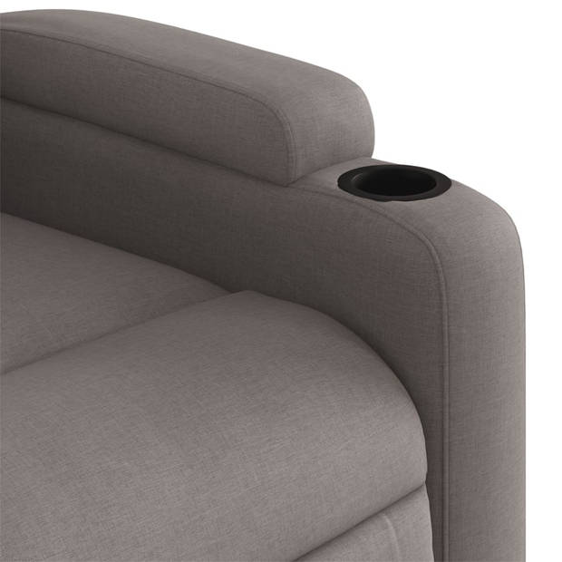 vidaXL Fauteuil verstelbaar stof taupe