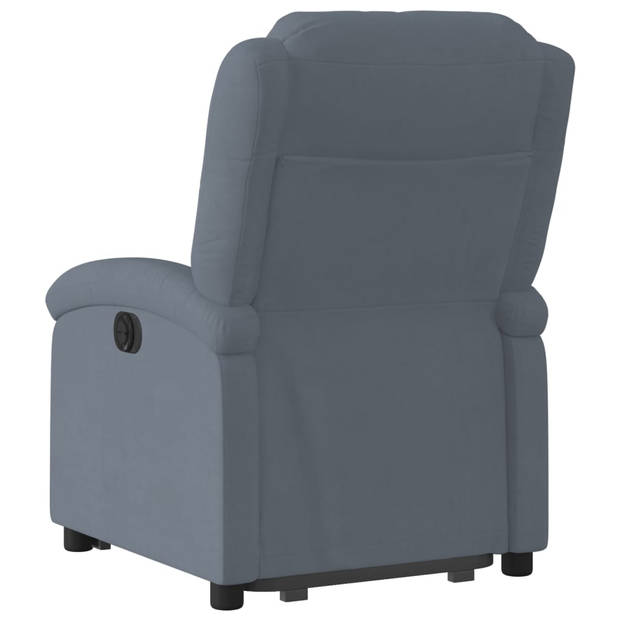 vidaXL Sta-op-stoel verstelbaar fluweel donkergrijs