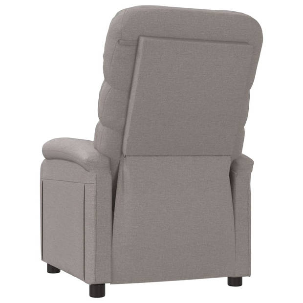 vidaXL Fauteuil verstelbaar stof taupe