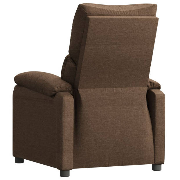 vidaXL Fauteuil verstelbaar stof bruin