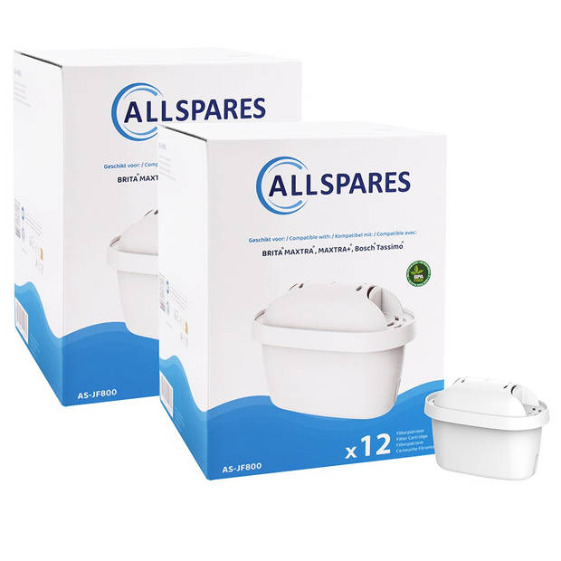 AllSpares Filterpatronen voor Waterkannen (x24) geschikt voor BRITA MAXTRA+, MAXTRA PRO en Bosch Tassimo