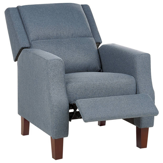 Beliani EGERSUND - TV-fauteuil-Blauw-Polyester