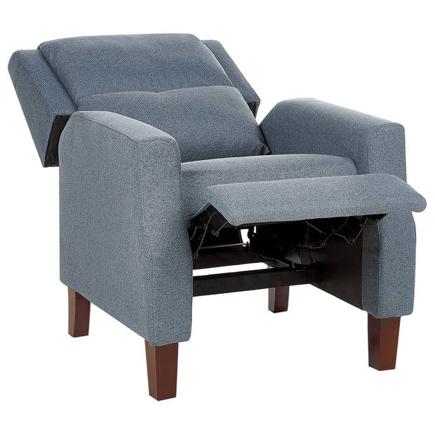 Beliani EGERSUND - TV-fauteuil-Blauw-Polyester