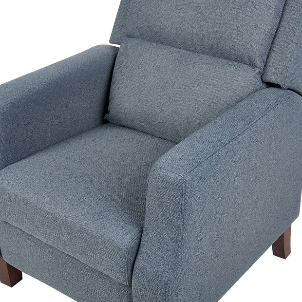 Beliani EGERSUND - TV-fauteuil-Blauw-Polyester