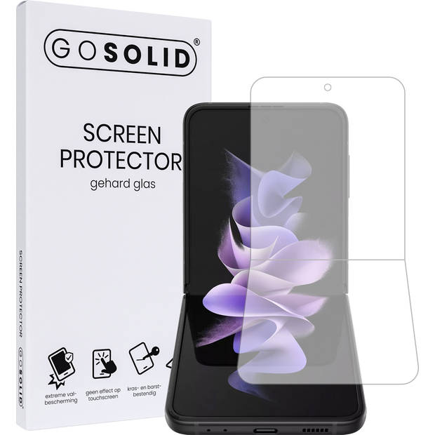 GO SOLID! Screenprotector voor Samsung Galaxy Z Flip 3 gehard glas
