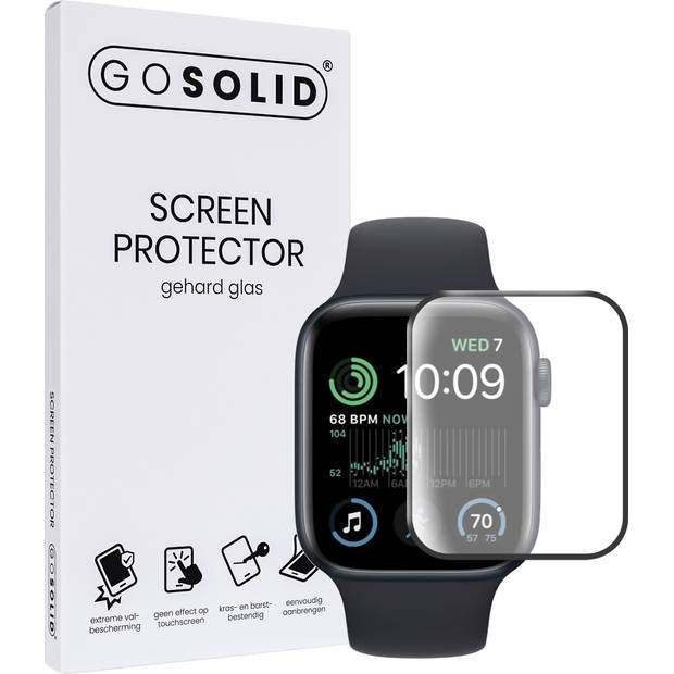 GO SOLID! Screenprotector voor Apple watch SE 2022 (40 mm) gehard glas