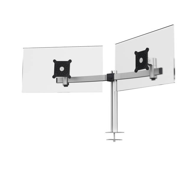 Durable monitor tafelbeugel - Zilver - 2 schermen - volledig verstelbaar - met bevestigingsschroef
