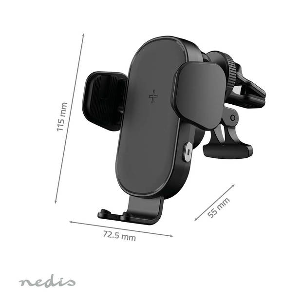 Nedis Draadloze Autolader - CCHAQ15W110BK