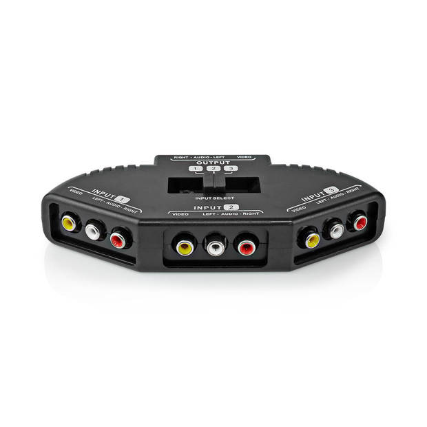 Nedis Composiet Video-Switch - VSWI2403BK - Zwart