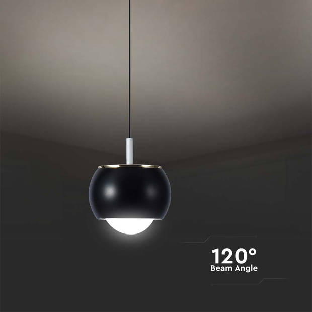 V-TAC VT-7830-B Designer plafondlampen - Designer hanglampen - IP20 - Zwarte behuizing - 9 Watt - 1000 Lumen - 4000K