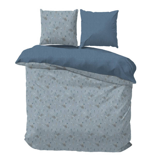 iSleep Dekbedovertrek Debby - Blauw - 2-Persoons 200x200/220 cm