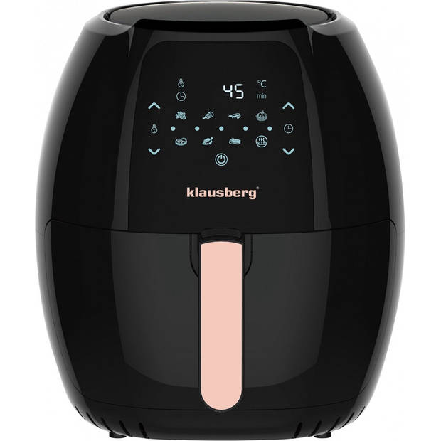 Klausberg 7572 - Airfryer - Zwart - 1800 Watt - 7,7 liter !!