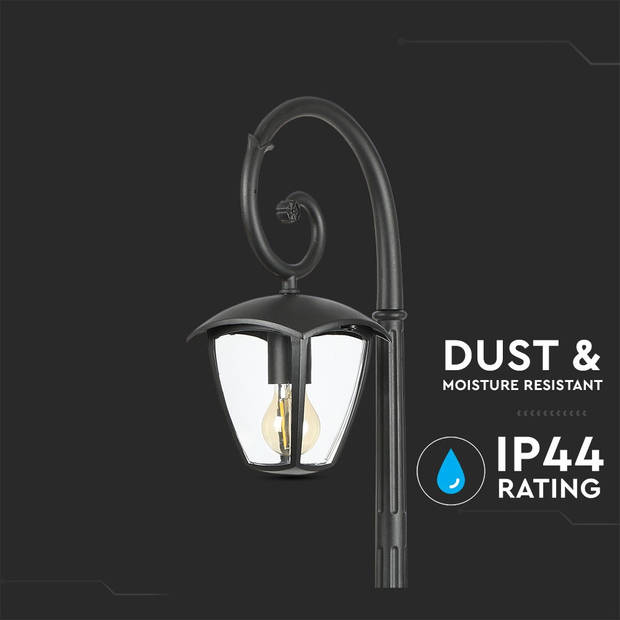 V-TAC VT-737 E27 Buitenverlichting - Staande Lamp - IP44 - Zwart