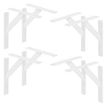 ML-Design 8 stuks plankdrager 240x240 mm, wit, aluminium, zwevende plankdrager, plankdrager, wanddrager voor