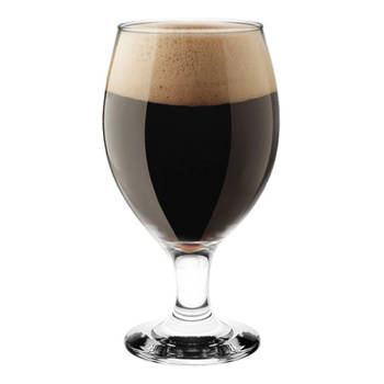Glasmark Bierglazen - 6x - op voet - 360 ml - glas - speciaal bier - Bierglazen